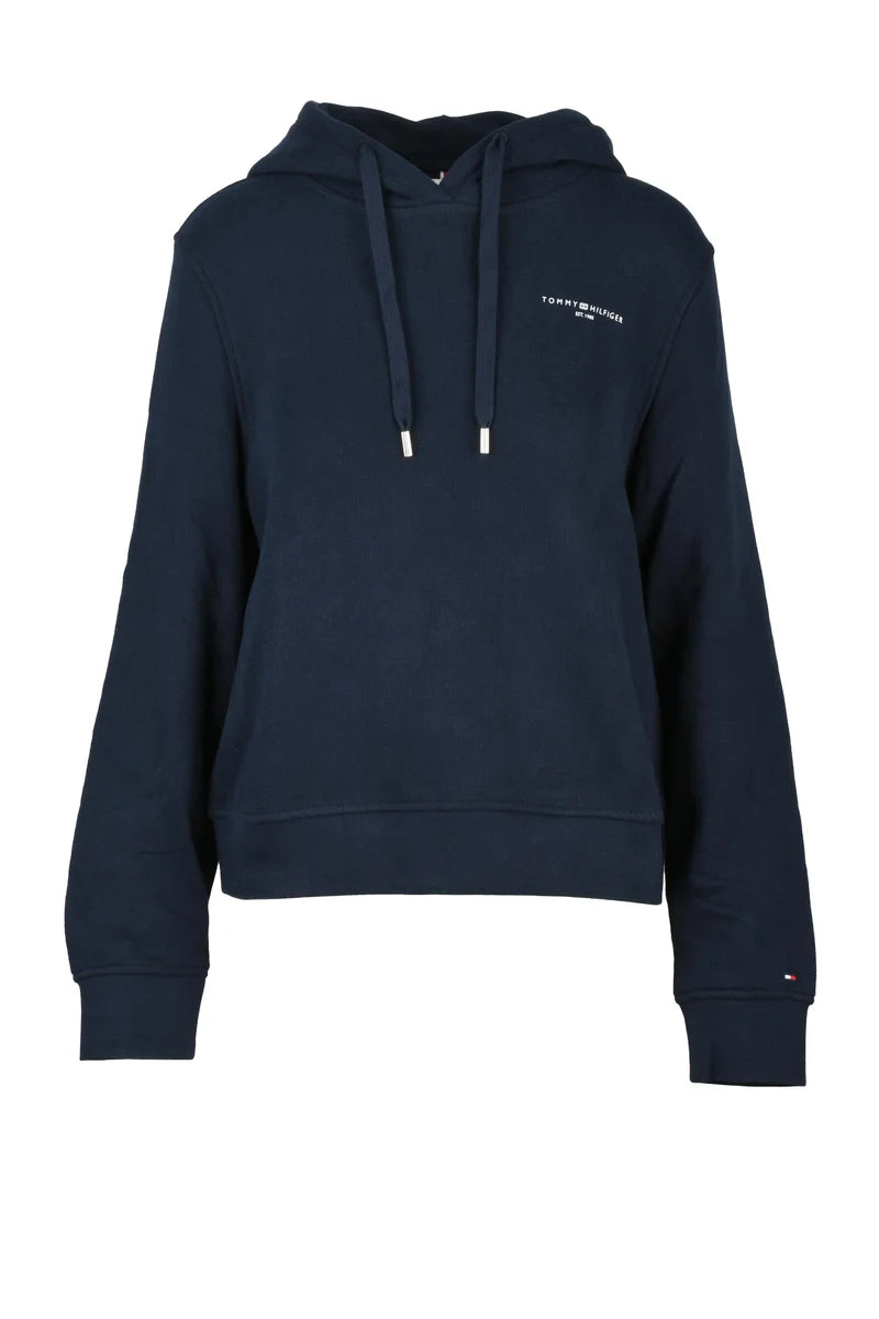 Tommy Hilfiger Felpa Corta Cappuccio - Blu Notte