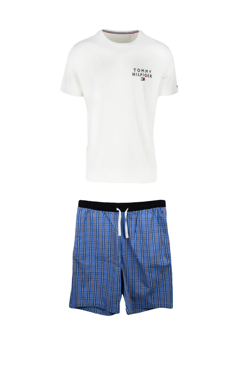 Tommy Hilfiger Pigiama Cotone Stretch - Bianco