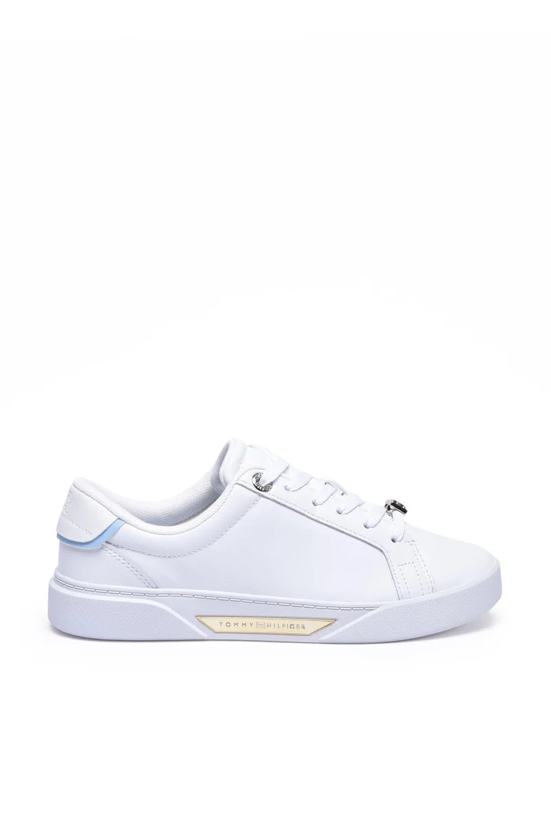 Tommy Hilfiger Golden HW Court Sneakers Donna - Bianco