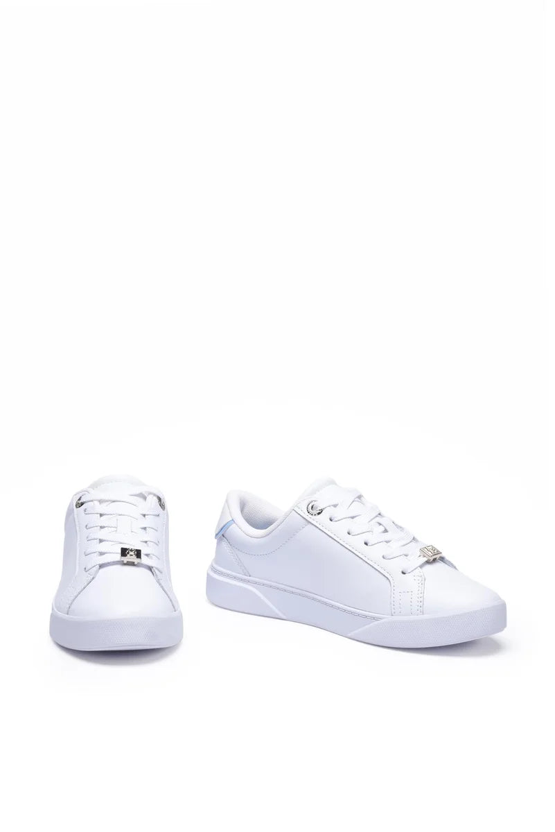 Tommy Hilfiger Golden HW Court Sneakers Donna - Bianco