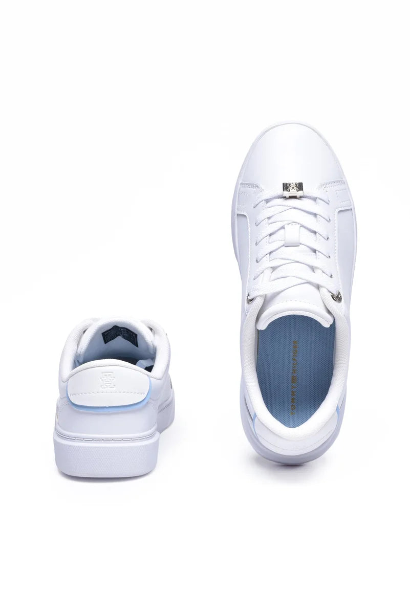Tommy Hilfiger Golden HW Court Sneakers Donna - Bianco