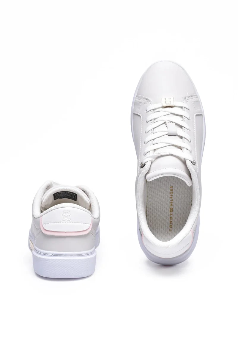 Tommy Hilfiger Golden HW Court Sneakers Donna - Bianco