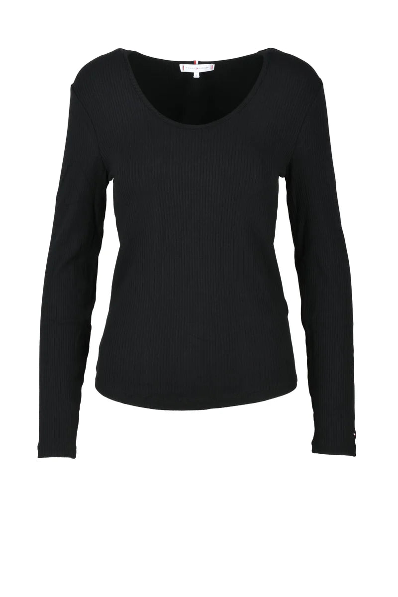 Tommy Hilfiger T-shirt Viscosa Stretch - Nero