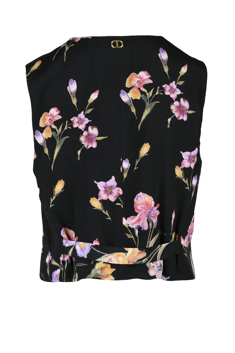 Twinset Viscose Vest - Black