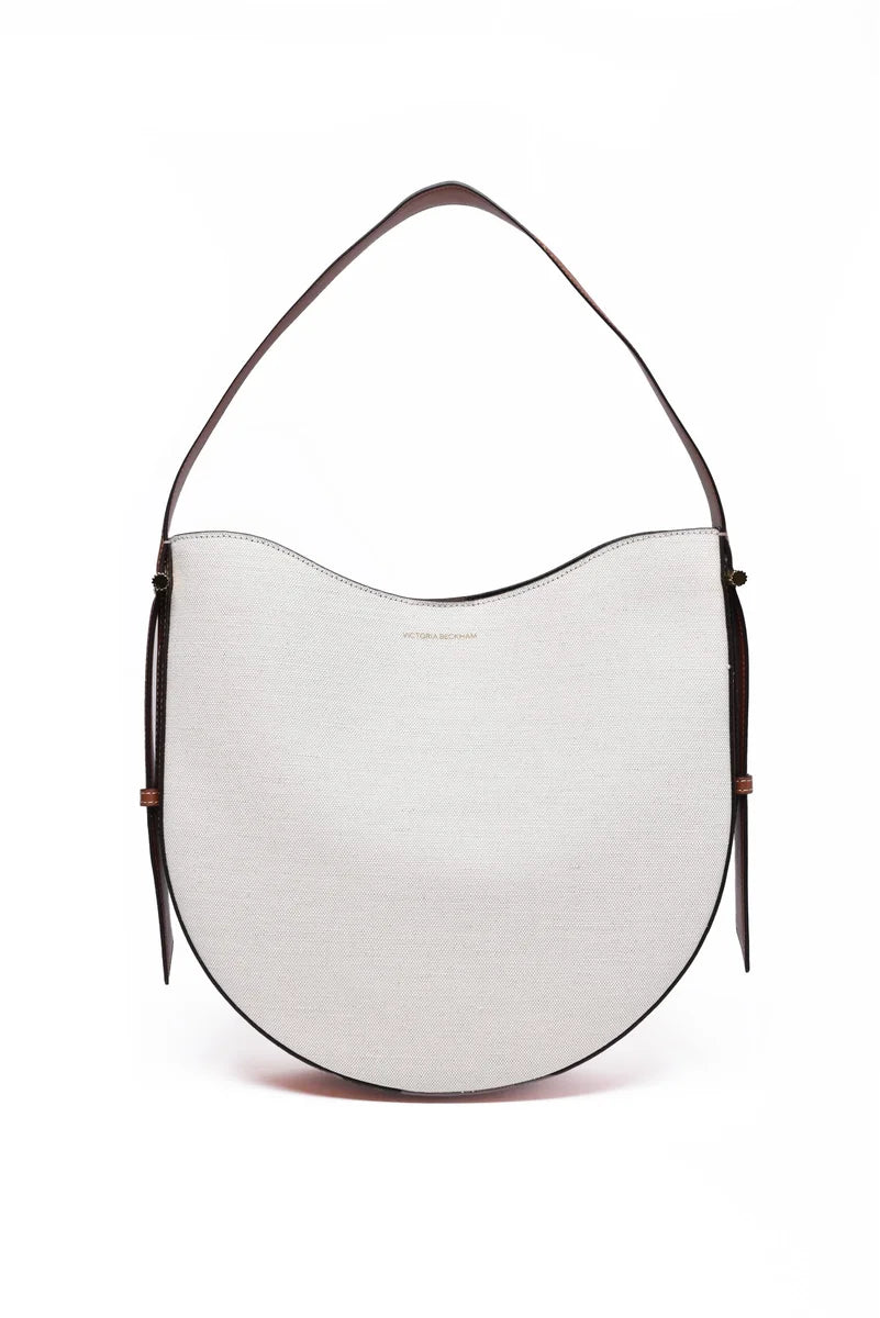 Victoria Beckham Borsa a Spalla Misto Fibre Pelle - Beige/Brown