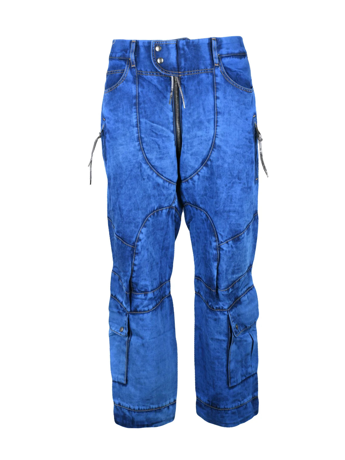 Vivienne Westwood Pantalone Chap Track Gamba Larga - Blu