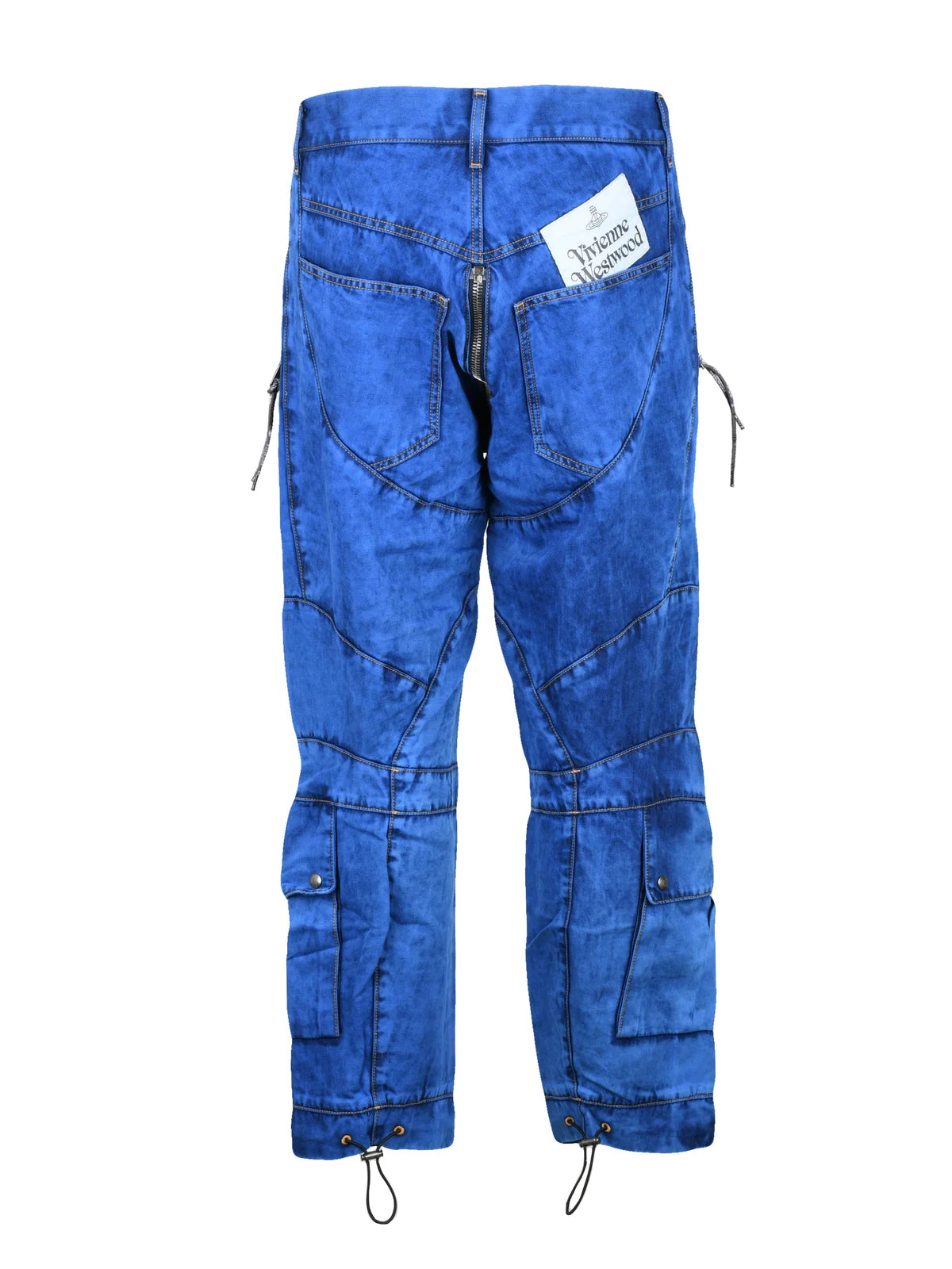 Vivienne Westwood Pantalone Chap Track Gamba Larga - Blu