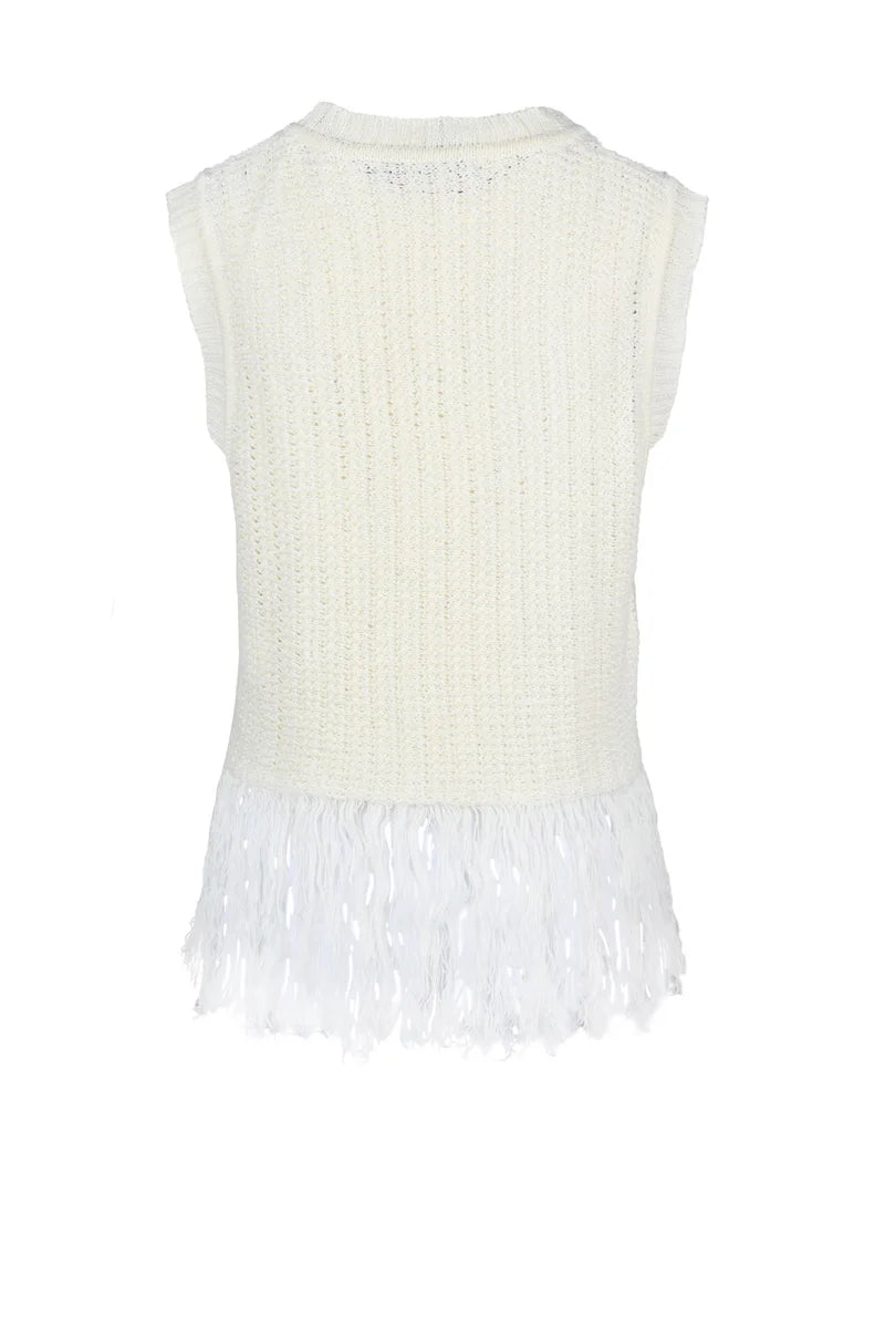 Weekend Max Mara Gilet in Lino - Bianco
