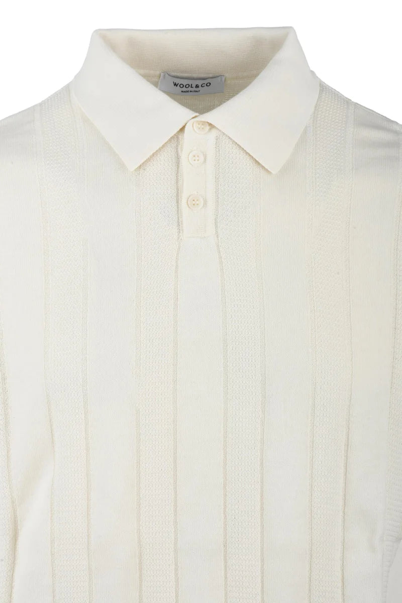 Wool & Co Polo in Maglia - Celeste