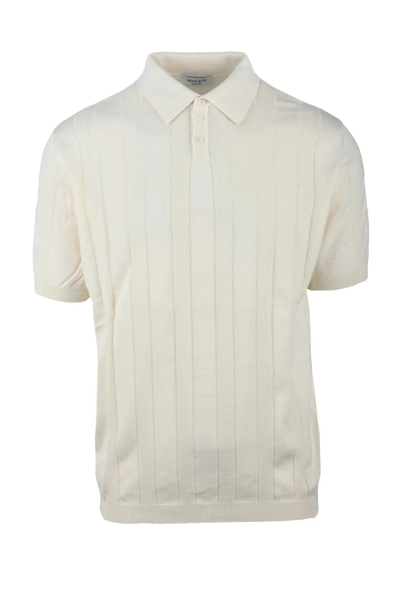 Wool & Co Polo in Maglia - Celeste