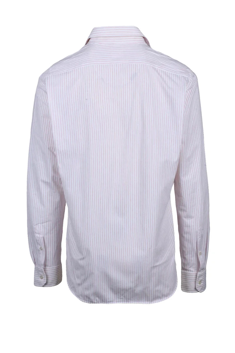 Xacus Camicia Stretch - Bianco/Rosa
