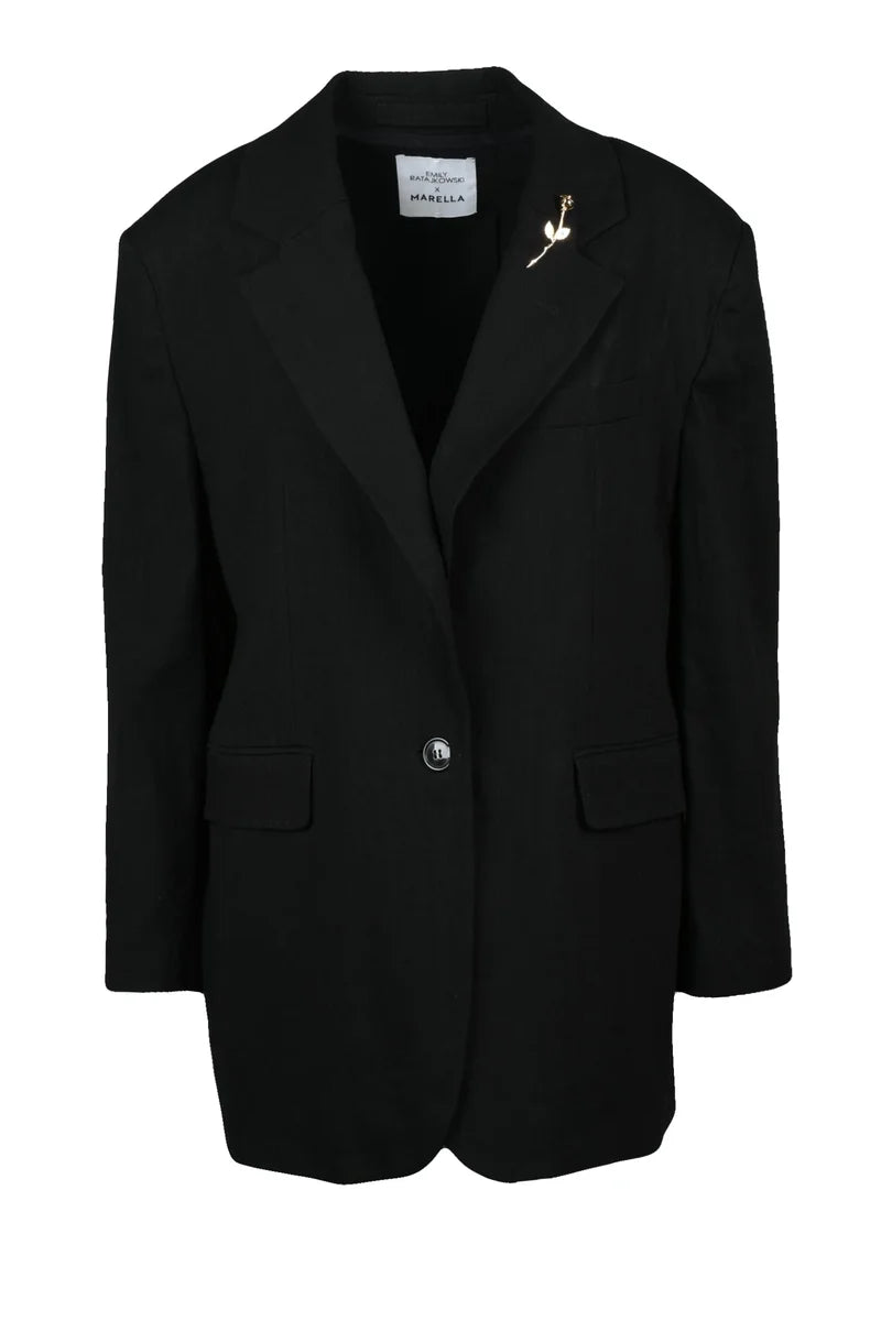 Ratajkowski X Marella Blazer Lino Viscosa - Nero