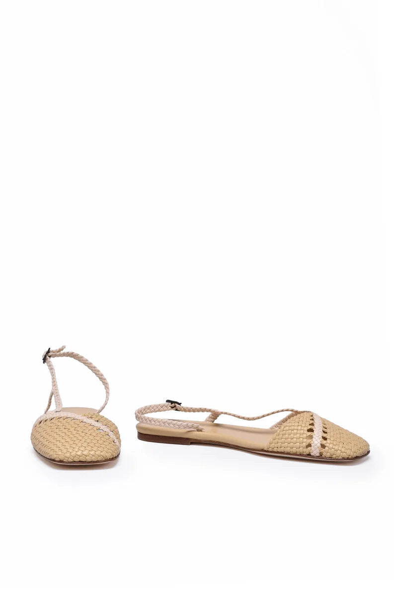 Hereu Sandalo Asimmetrico Pelle - Beige