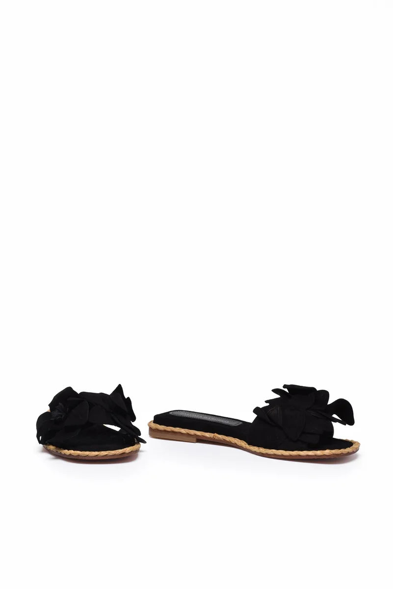 Paloma Barcelo Sandalo Ciabattina Suede - Nero