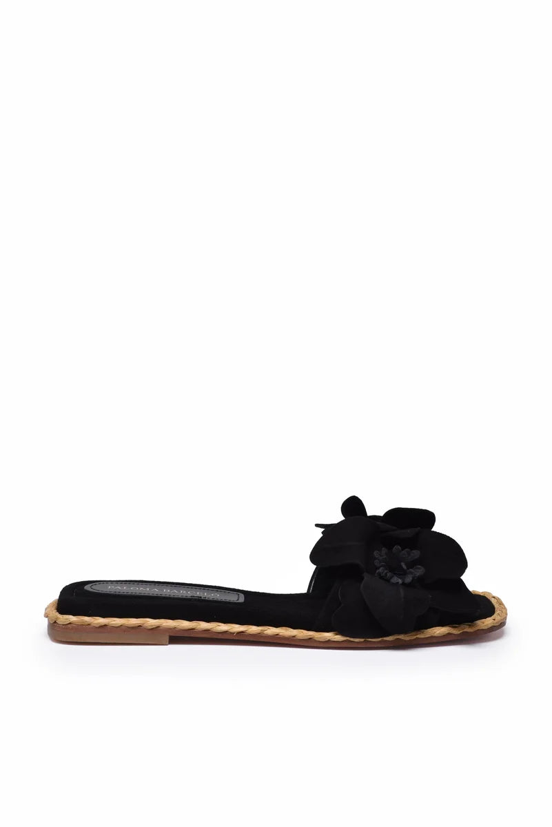 Paloma Barcelo Sandalo Ciabattina Suede - Nero