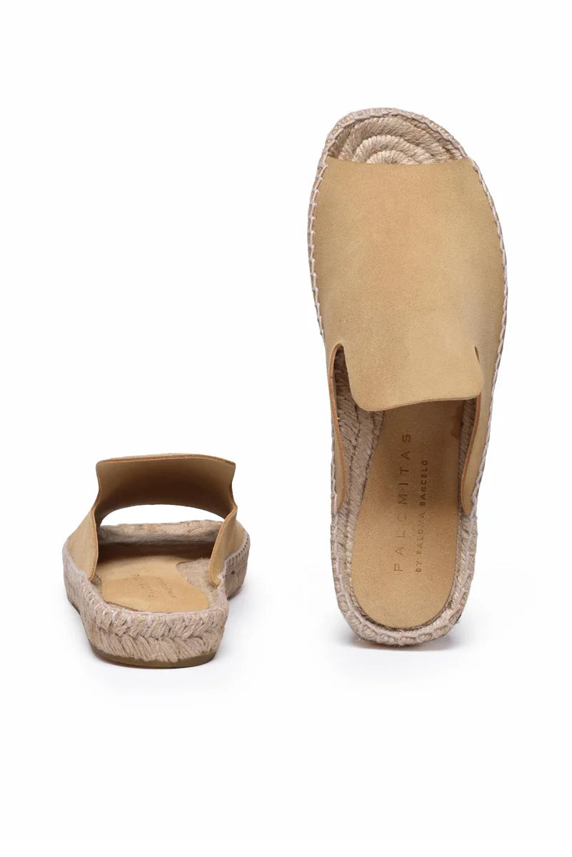 Palomitas By P.barcelo Sandalo Ciabatta Suede - Beige