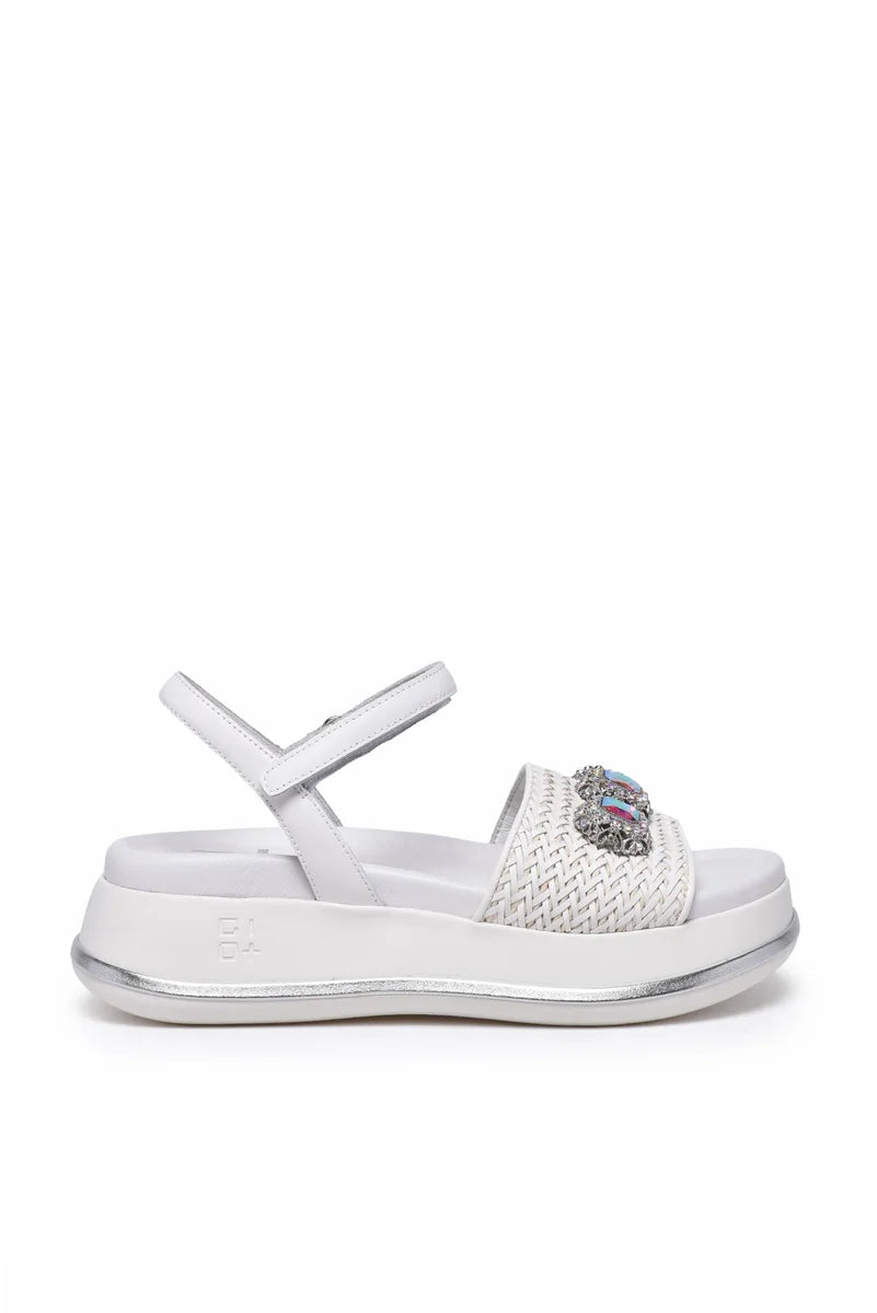 Gio + Sandalo Zeppa Gomma - Bianco