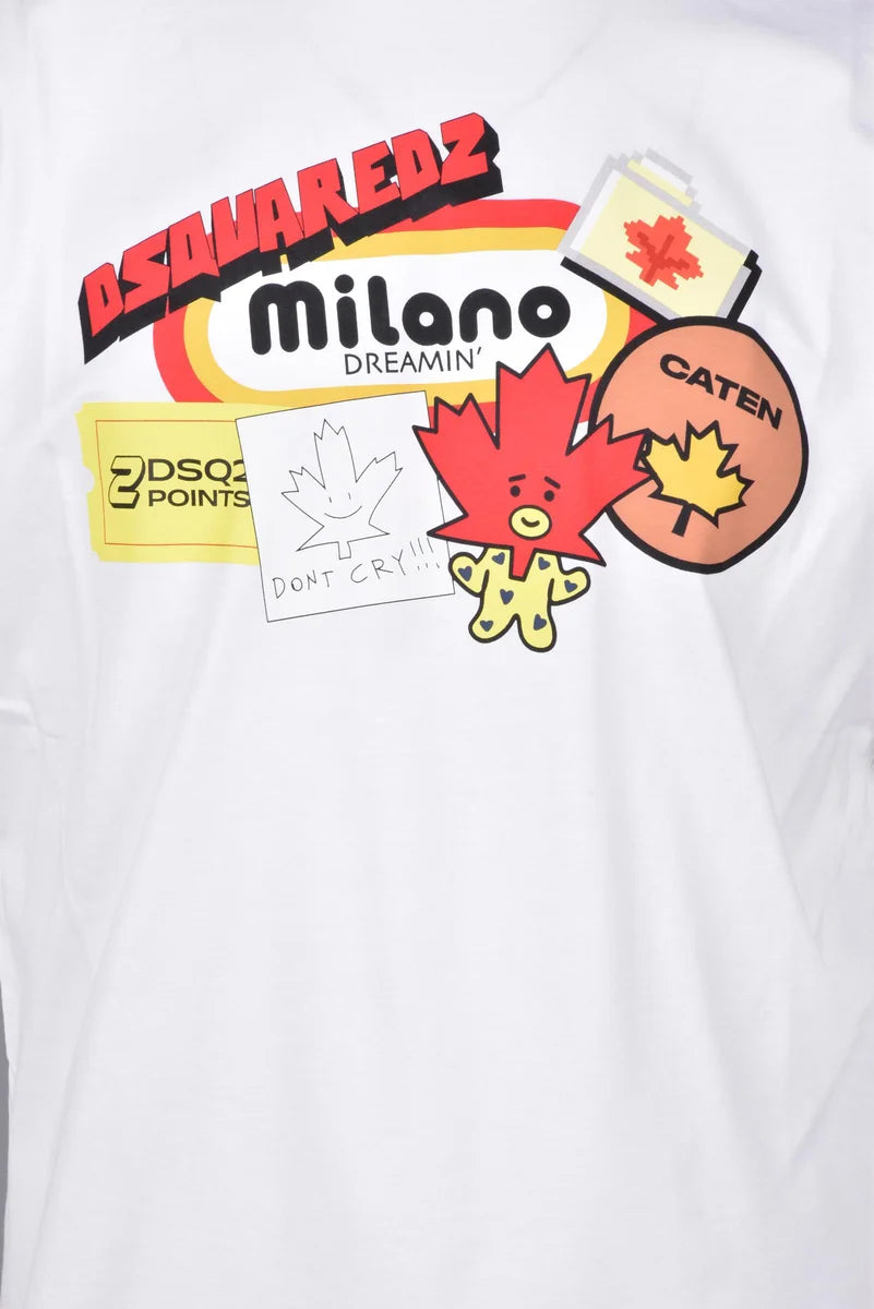 Dsquared2 T-shirt in Cotone - Bianco