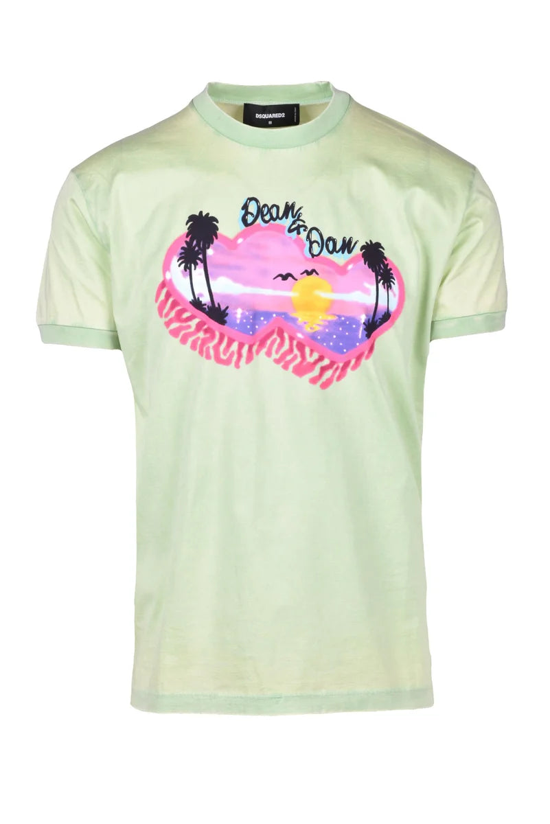 Dsquared2 T-shirt Cotone Pistacchio