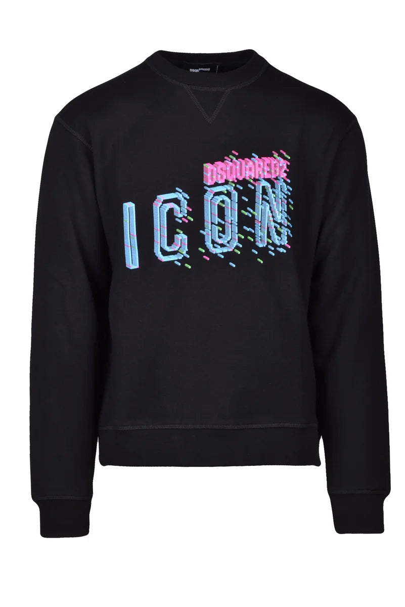 Dsquared2 Felpa Girocollo Cotone Nero