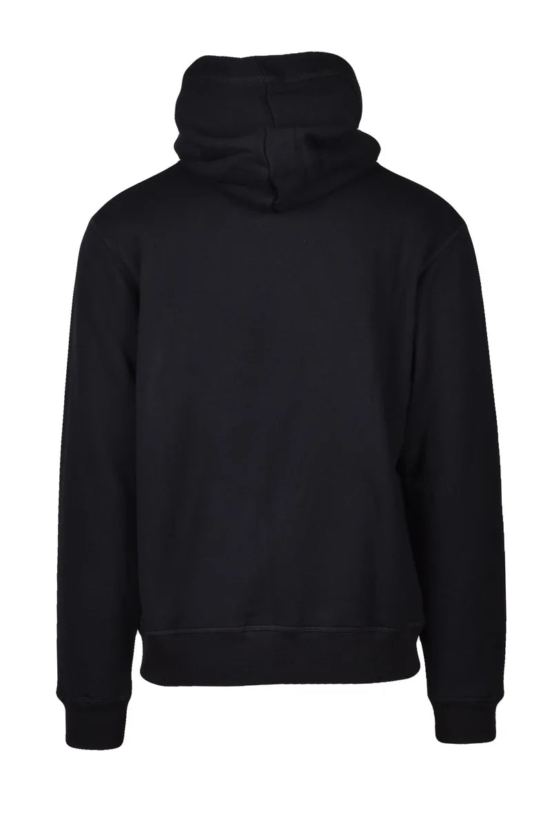 Dsquared2 Felpa Cappuccio Cotone Nero Uomo