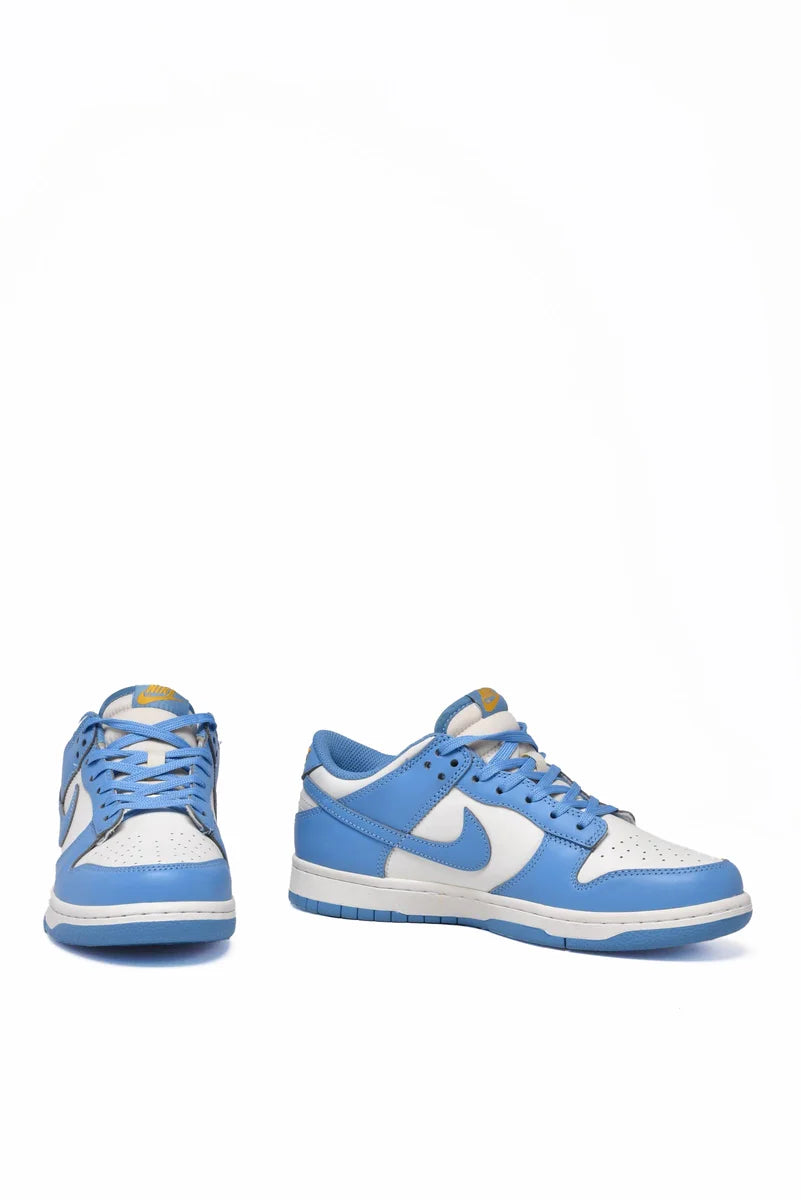 Nike Dunk Low Sneakers Pelle Bianco/Celeste