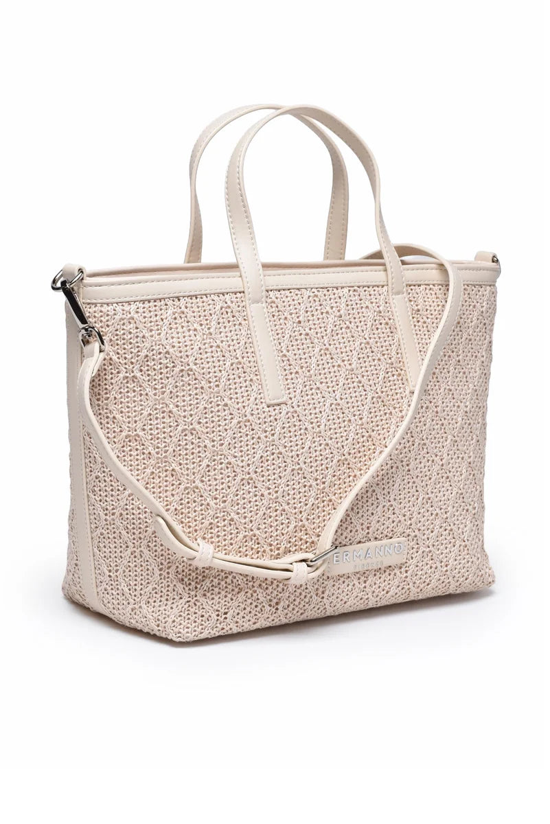 Ermanno Firenze Tote Terra Straw - Bianco