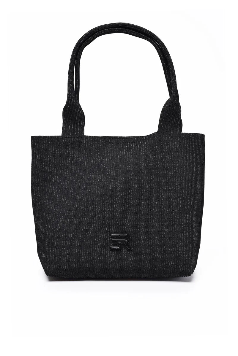 Ermanno Firenze Tote Knit Lurex Small - Nero