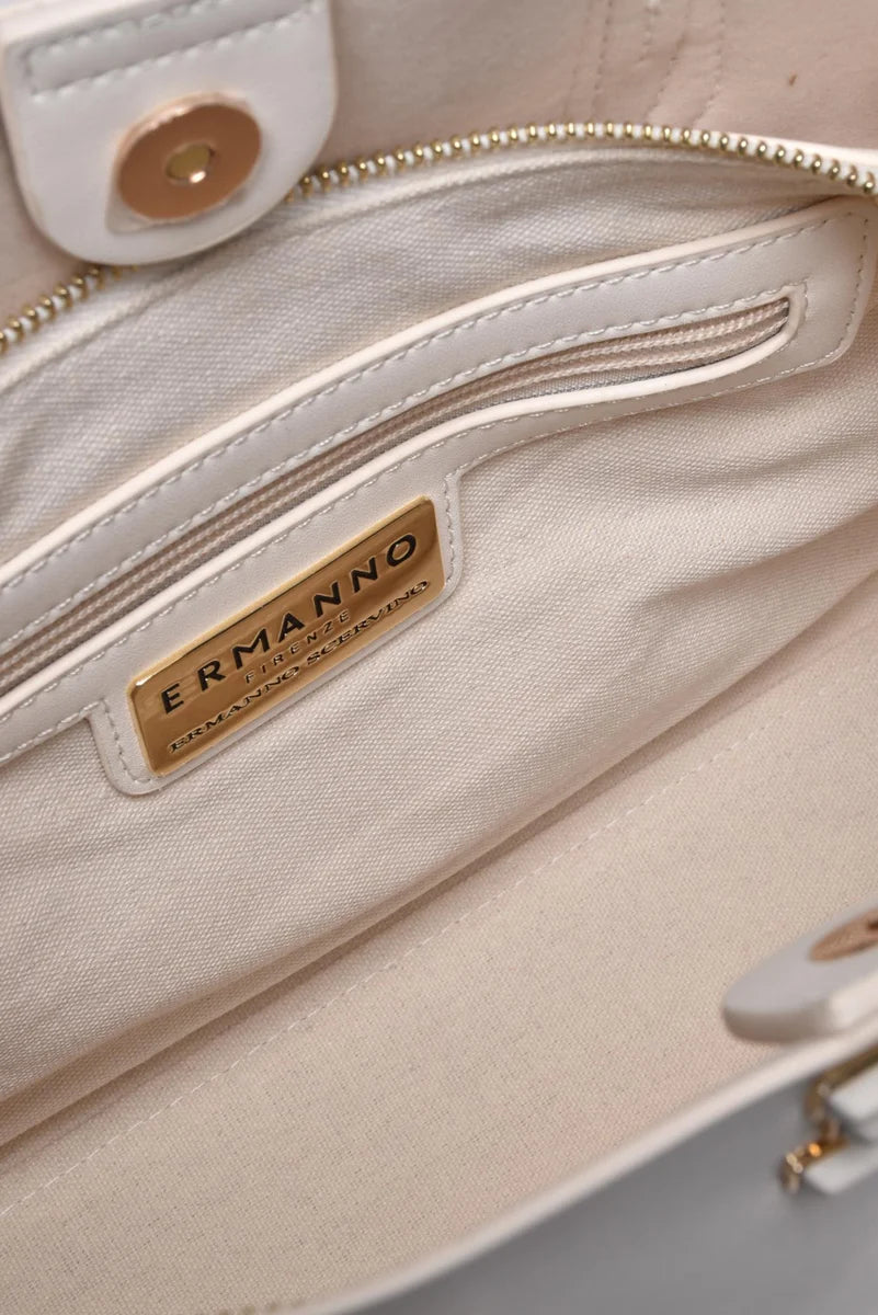 Ermanno Firenze Borsa a Spalla Tote Tiny - Bianco