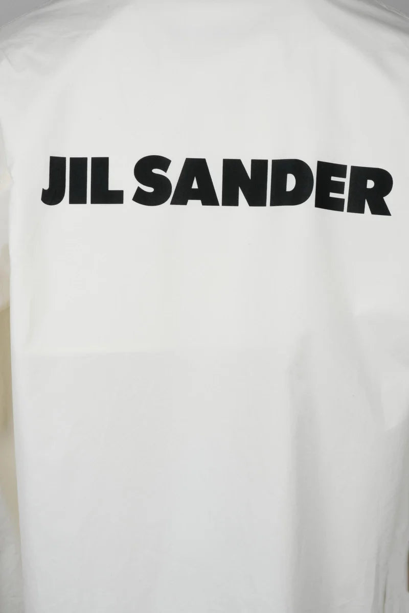 Jil Sander Giubbottino Poplin Cotone - Bianco