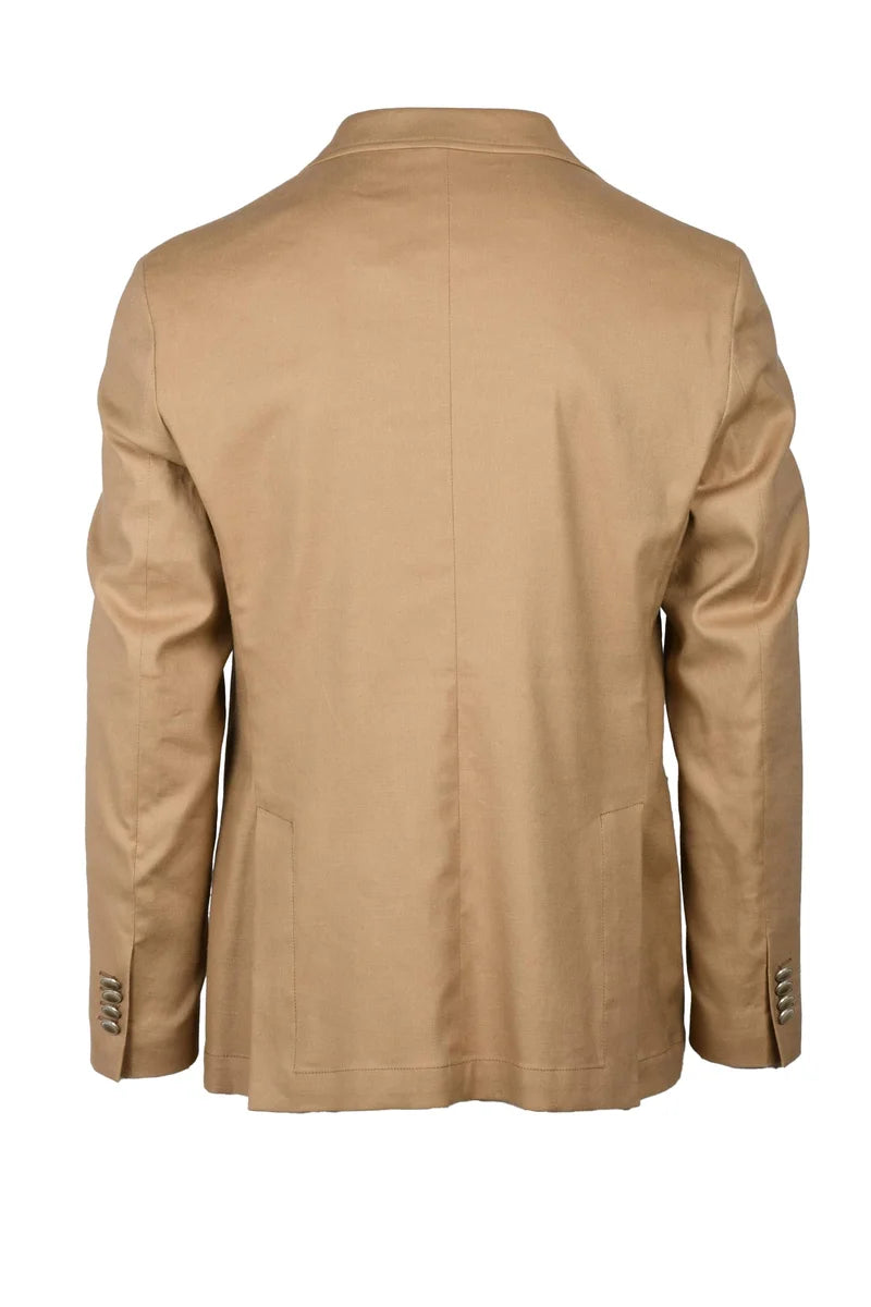 Berry & Brian Giacca Doppiopetto Lino e Cotone - Beige