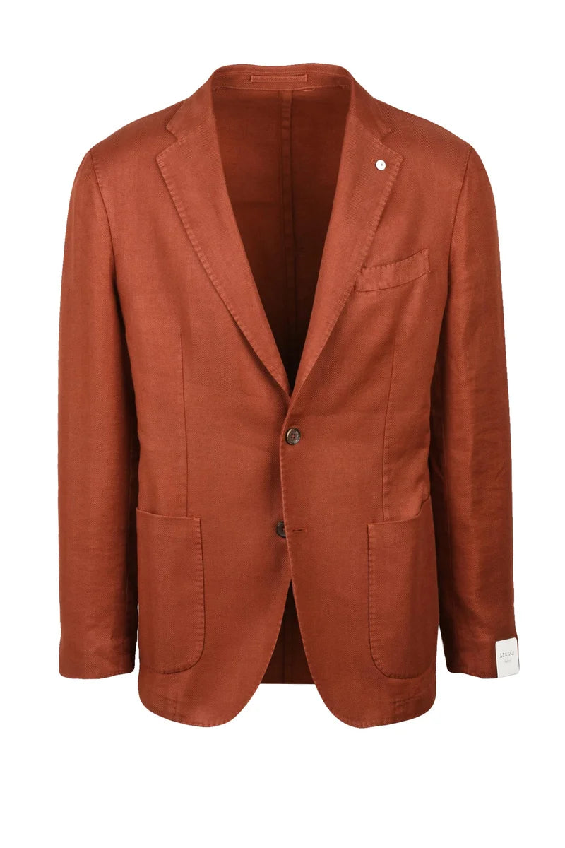 L.B.M. 1911 Blazer Sfiancato Lino Cotone - Rust