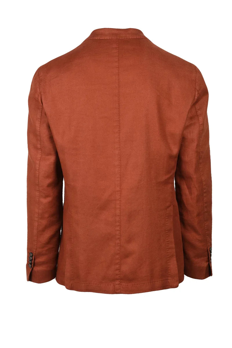 L.B.M. 1911 Blazer Sfiancato Lino Cotone - Rust