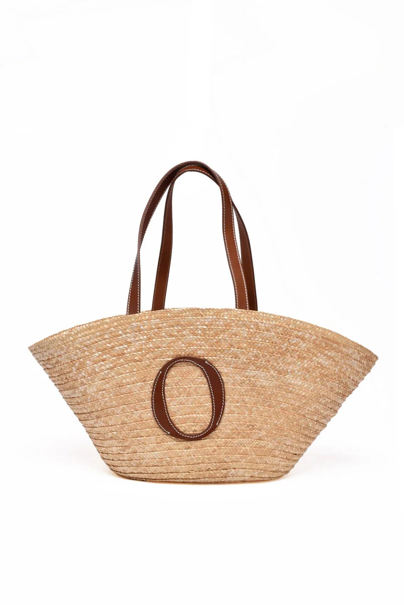 Orciani Shopper Paglia Pelle - Beige/Brown