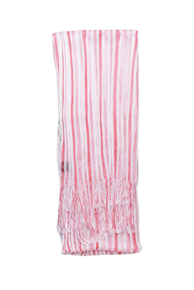 Missoni Sciarpa Poliammide Viscosa - Bianco/Rosa