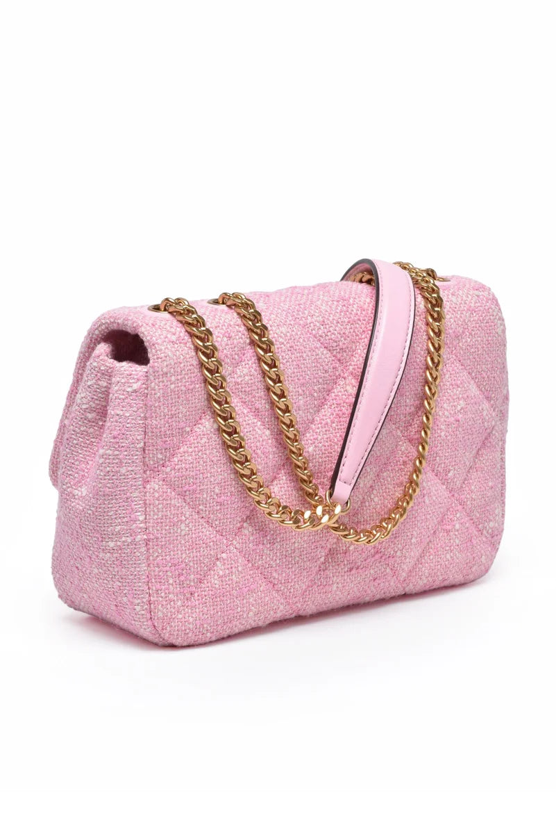 Tory Burch Tracolla Willa Tweed - Rosa