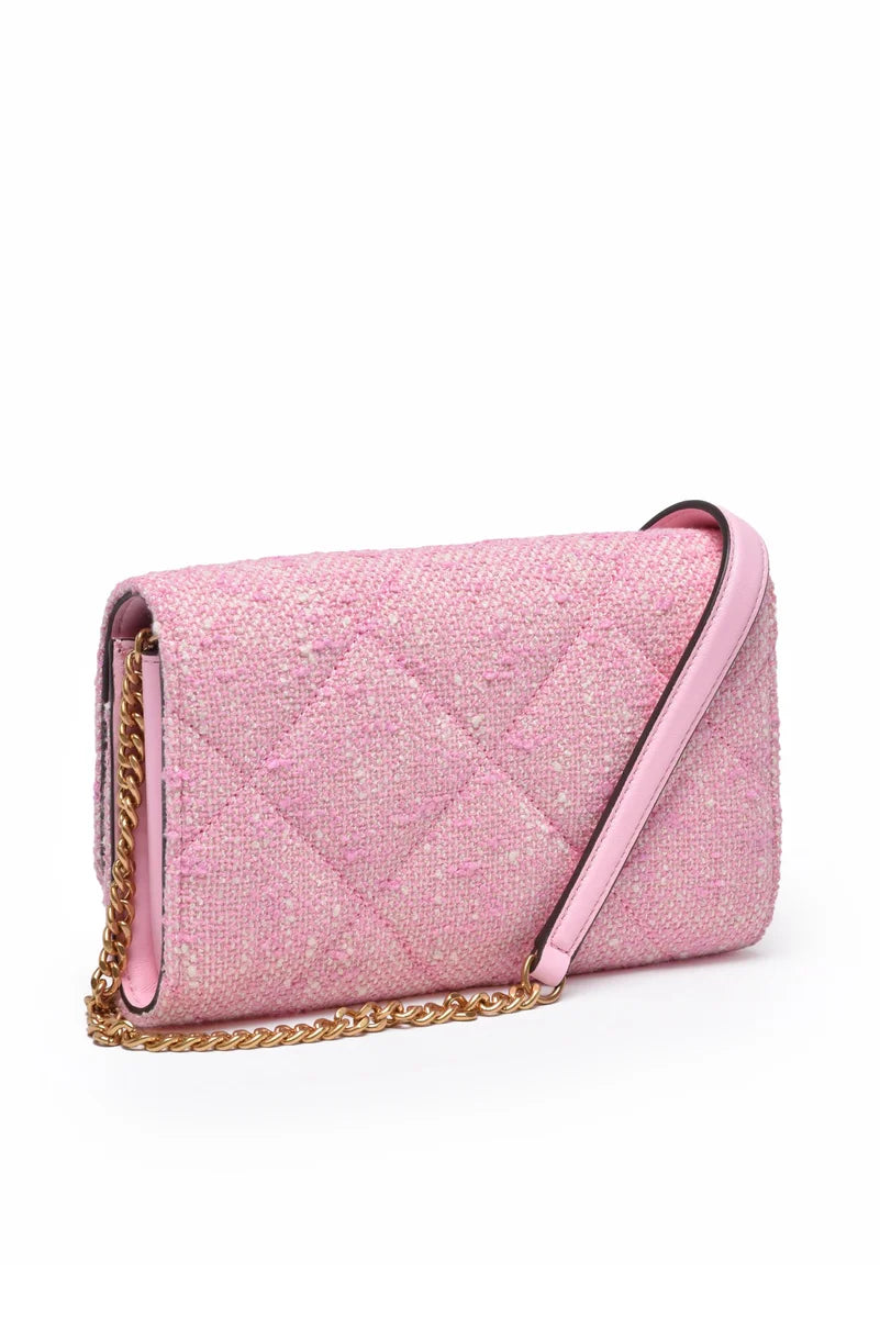Tory Burch Tracolla Willa Tweed - Rosa