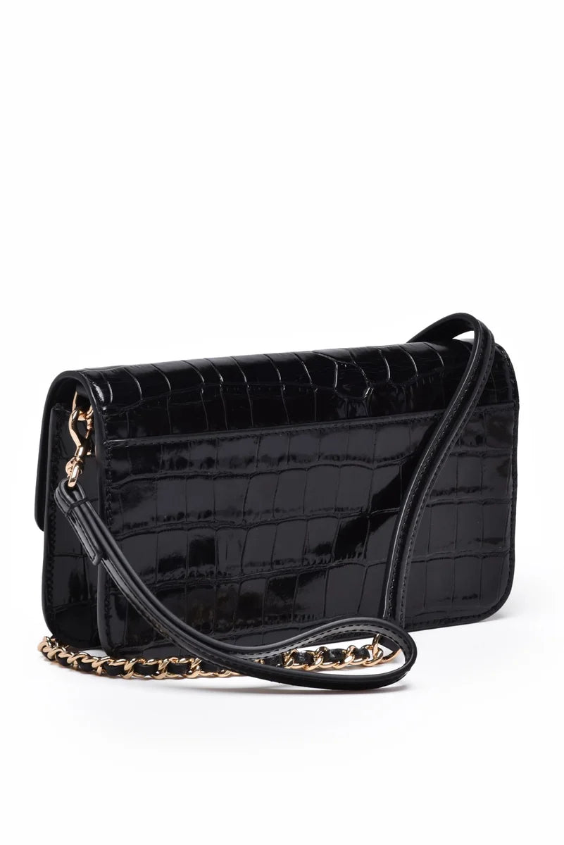 Tory Burch Tracolla Britten Embossed - Nero