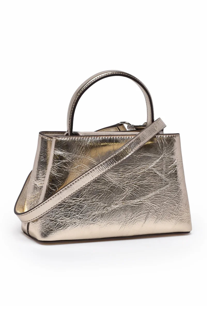 Tory Burch Britten Metallic Handbag - Gold