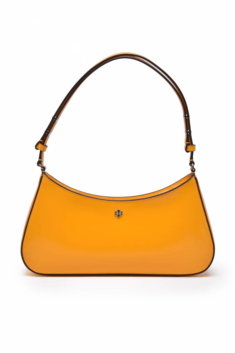 Tory Burch Emerson Patent Shoulder Bag Black/Orange