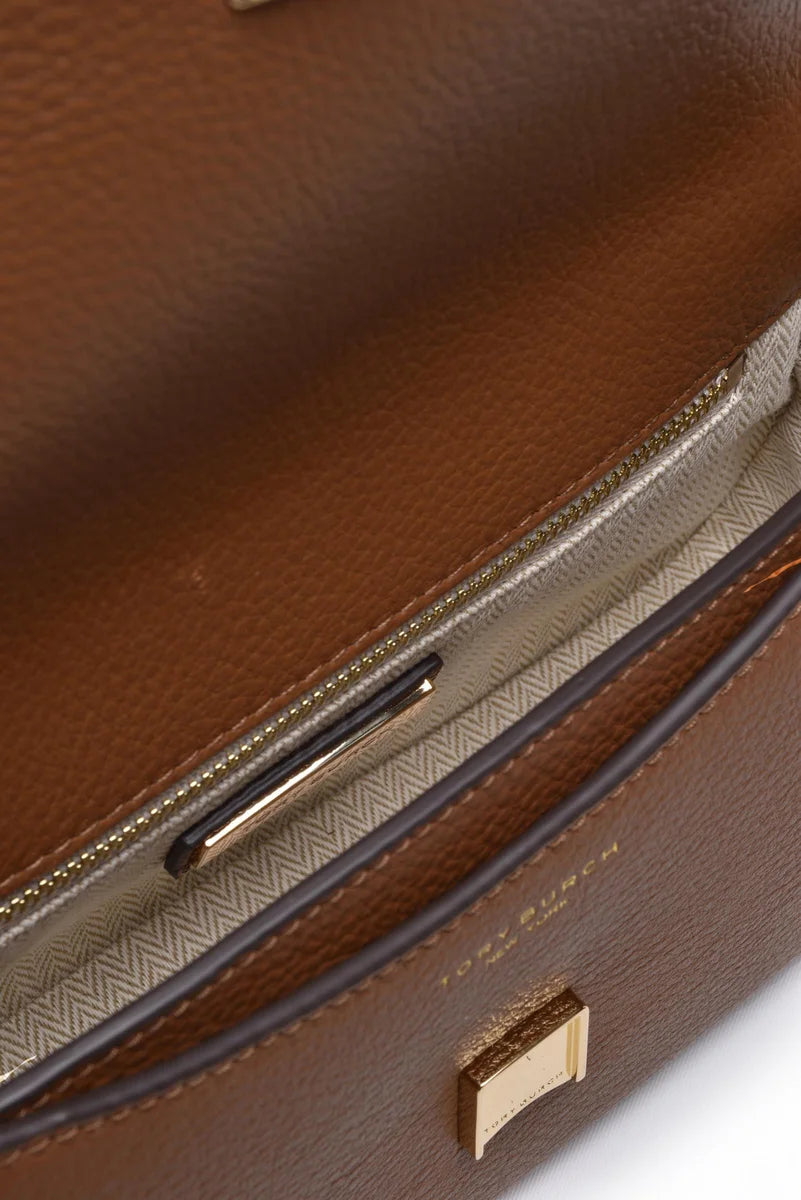 Tory Burch Britten Convertible Tracolla Marrone