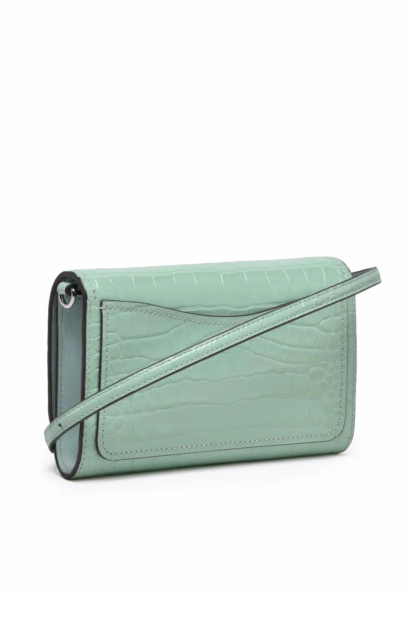 Tory Burch Thea Embossed Flat Tracolla - Verde