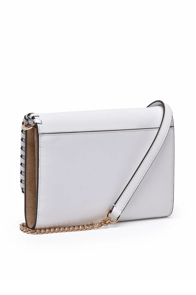 Tory Burch Emerson Whipstitch Tracolla - Bianco