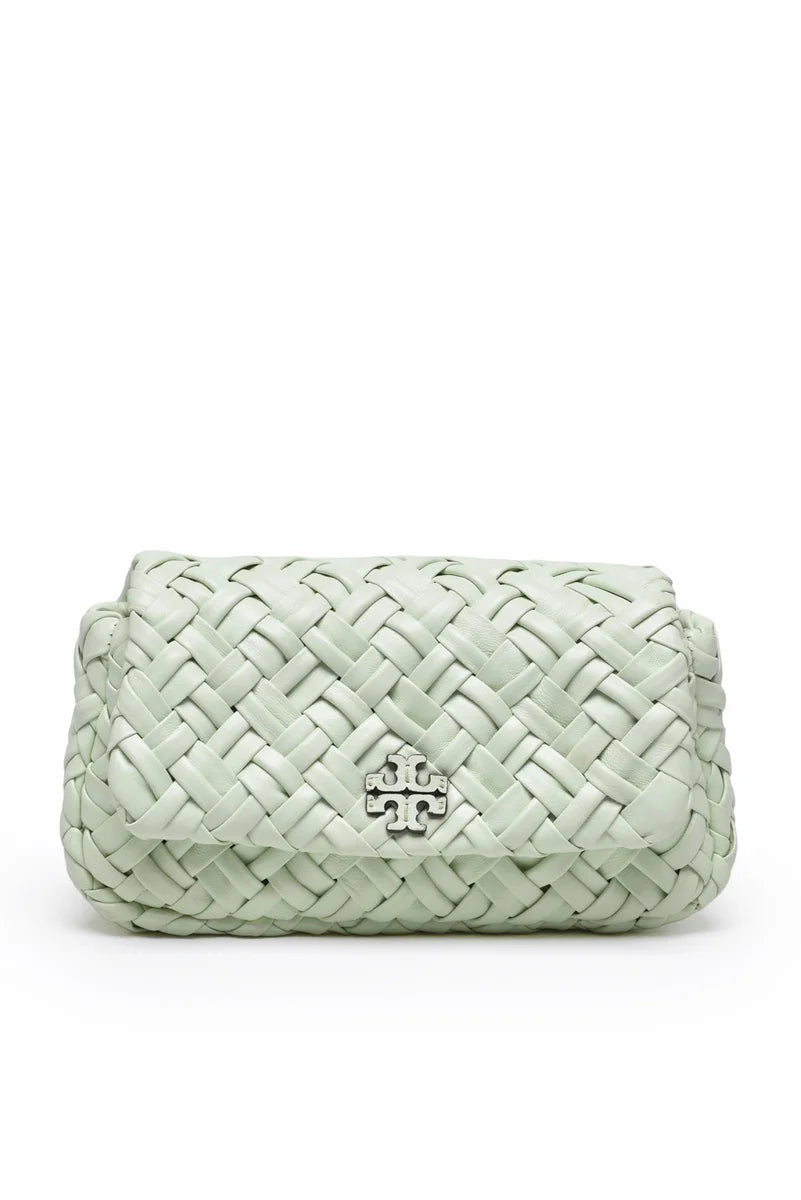 Tory Burch Britten Woven Convertible Tracolla Verde