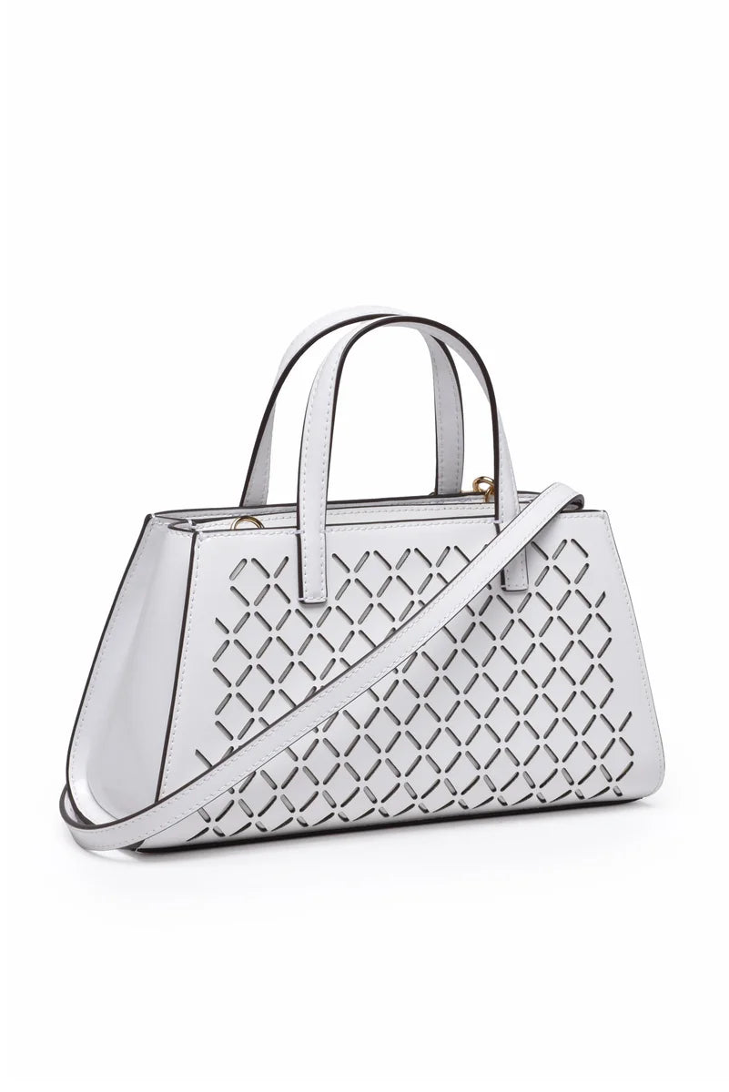 Tory Burch Emerson Perforated Mini Tracolla - Bianco