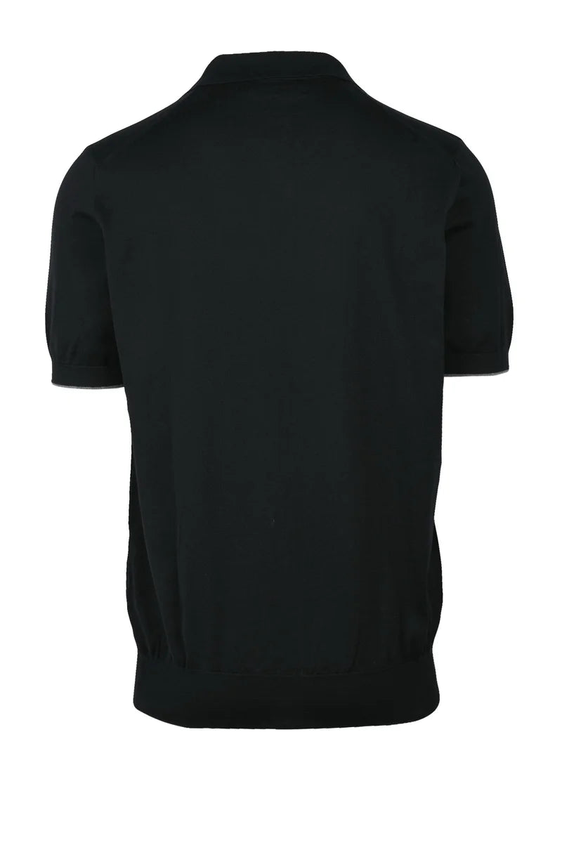 Brunello Cucinelli Polo in Maglia - Grigio Chiaro