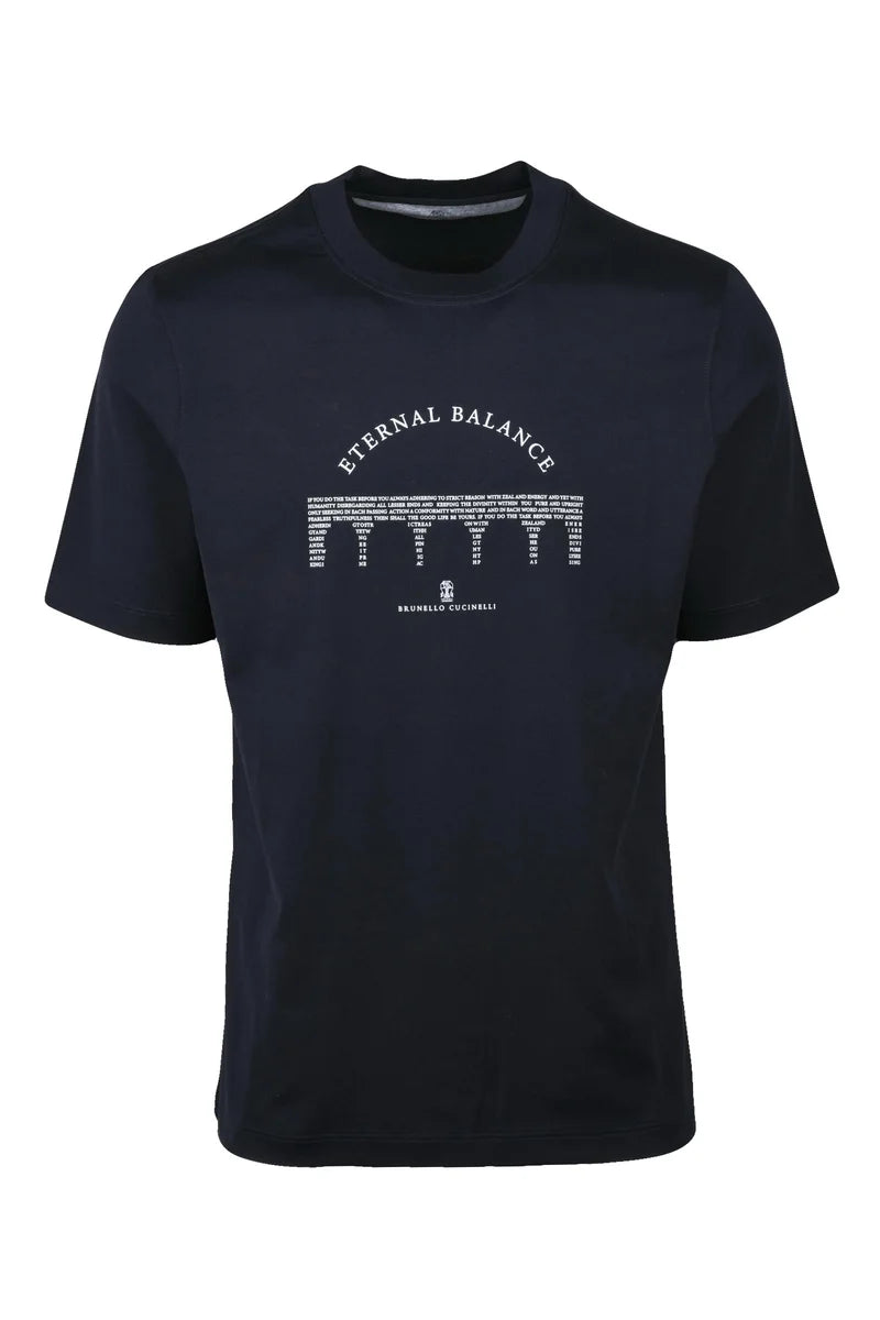Brunello Cucinelli T-shirt Cotone - Blu