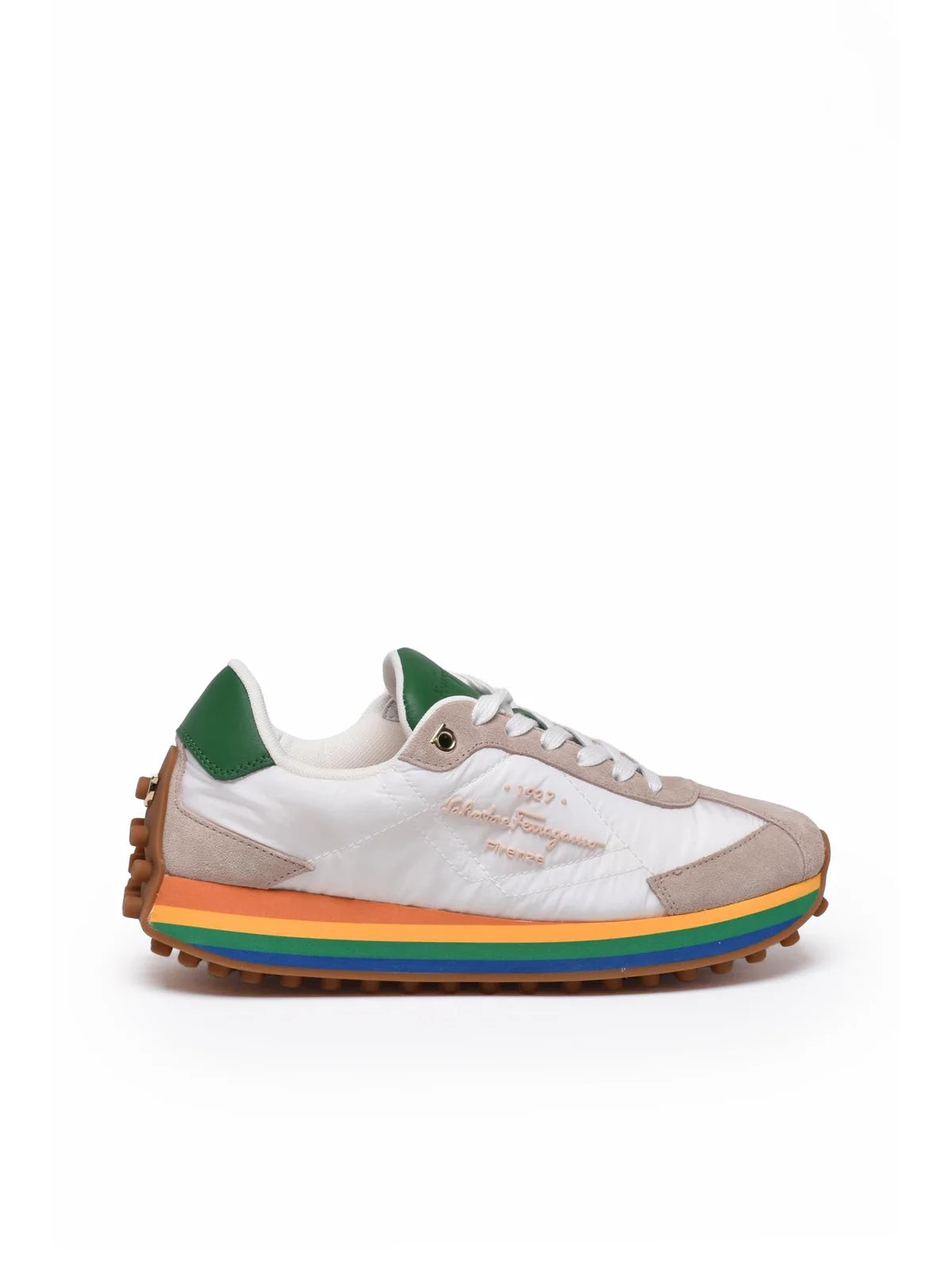 Salvatore Ferragamo Iggy Sneakers Pelle/Altre Fibre - Bianco/Taupe