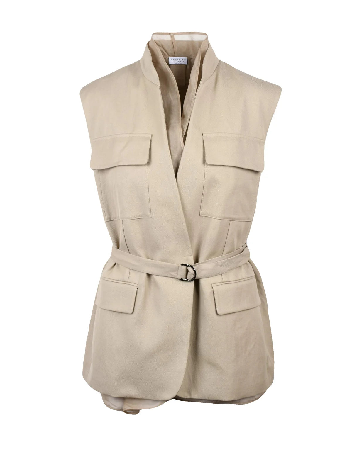 Brunello Cucinelli Smanicato Cotone/Lino - Beige