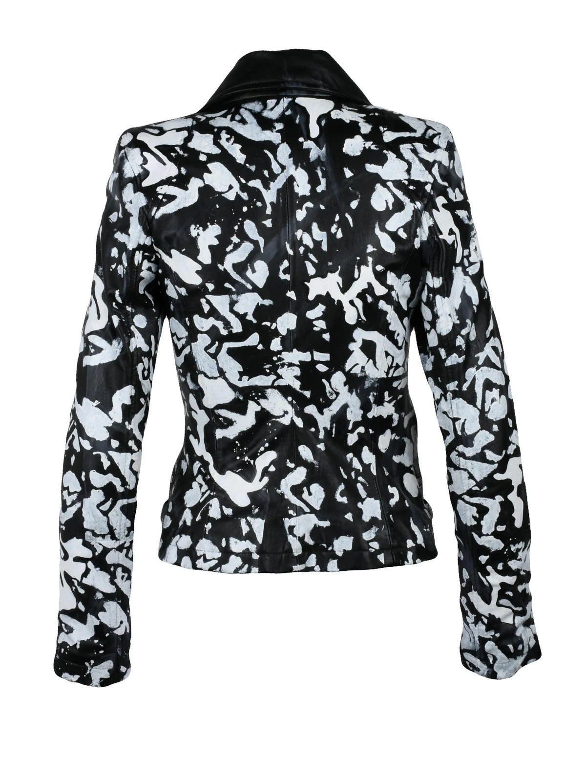 Sword 6.6.44 Chiodo Pelle - Nero/Bianco